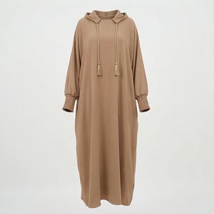 2025 OEM Kimono Outwear Abaya High Stretch Soft Thicker Polyester Fabric Muslim Women V Neck Long Sleeve Party Ramadan Wedding - Product Image 1