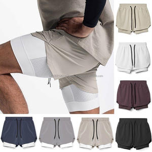 Pantalones Cortos Deportivos 2 en 1 para Hombre, de Secado Rápido, con Forro de Compresión, para Entrenamiento, Deportes al Aire Libre, Tenis - Product Image 4
