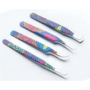 Pinzas de precisión para pestañas, para servicios profesionales de extensión de pestañas, herramienta de belleza de acero inoxidable duradera para uso en salones y belleza - Product Image 5