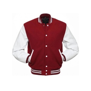 Personaliza tu Diseño de Chaqueta Varsity con Cuerpo de Lana y Mangas de Cuero - Product Image 2
