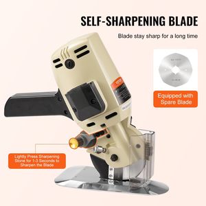 Taglierina Elettrica Rotante per Tessuti 250W, Spessore di Taglio 2,8 cm, Lama di Ricambio Ottagonale, Macchina da Taglio Elettrica 250W - Product Image 4