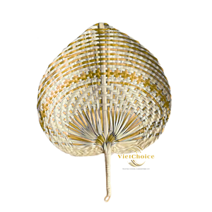 VietChoice Natural Seagrass Hand Fan Heart Shape Bladeless Manual Outdoor Fan - Product Image 5