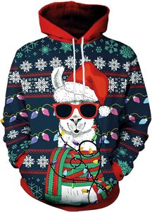 Sweat-shirt en polyester 100% écologique imprimé en 3D, design noir, vêtements d'hiver tricotés, motif personnalisé de Noël, pull à motif d'anime - Product Image 2