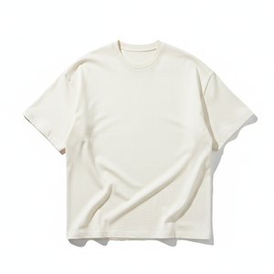 Camiseta Urbana Moderna de Gran Tamaño para Hombre, 240 g/m², Algodón Peinado, Color Sólido, Talla Grande, Manga Corta, Informal - Product Image 1