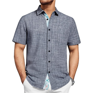 Vêtements décontractés pour hommes sur mesure, col à double boutonnage, polyester/coton, OEM, fabricant d'exportation du Pakistan, marchés mondiaux - Product Image 1