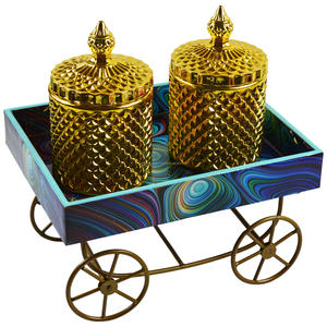 Pot de cire en verre, chariot en métal, bougie Votive, lampe à thé moderne et bougeoir en cire, décoration de la maison et Design de mariage - Product Image 2
