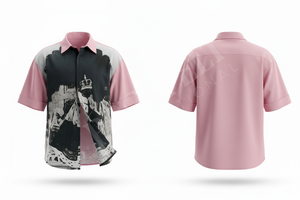 เสื้อเชิ้ตแขนสั้นพิมพ์ลายดีไซน์มงกุฎแบบกำหนดเอง ระบายอากาศได้ดี สำหรับผู้ชาย สไตล์วินเทจลำลอง เสื้อผ้า OEM ODM สำหรับงานปาร์ตี้ - Product Image 5