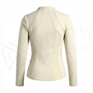 North Approach Women's Full Sleeve Zipper <b>Yoga</b> <b>Jacket</b> Solid Color Breathable Sportswear - Product Image 2