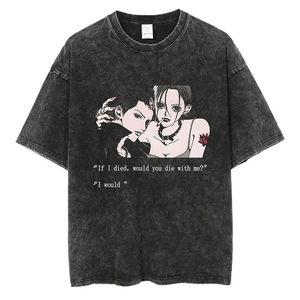 เสื้อยืดคอตตอนคุณภาพสูงสั่งทำพิเศษ ลายกราฟิกปลาญี่ปุ่น สไตล์สตรีทแวร์ ทรงหลวม ผลิตโดยผู้ผลิต - Product Image 3