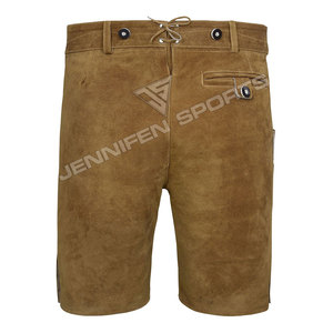 Vente en gros de tenues traditionnelles allemandes personnalisées, vêtements Trachten, short Oktoberfest Lederhosen, style bavarois pour hommes avec bretelles - Product Image 5