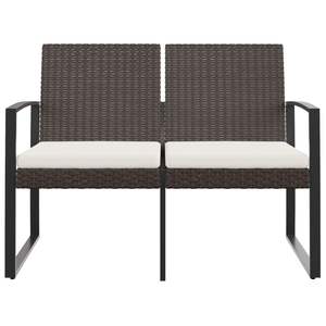 Banco de Jardín de 2 Plazas en Color Marrón y Antracita para Patio - Product Image 3