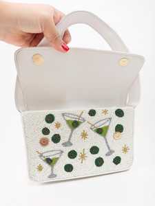 Sac Martini Olive, Sac à bandoulière perlé, Pochette Cocktail, Pochette Martini, Pochette Olive, Sac à main perlé, Sacs de soirée élégants - Product Image 3