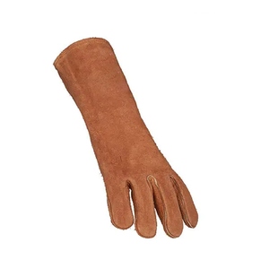 Gants de soudeur haute performance résistants à l'abrasion, en cuir de vachette pleine fleur, doublés coton, pour la sécurité et usage général - Product Image 2