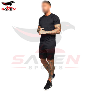 Conjunto de Camisa y Pantalones Cortos de Verano para Hombre, Color Negro Sólido, Más Vendido, de la Más Alta Calidad, Tela Suave, Diseño Único, Novedad - Product Image 2