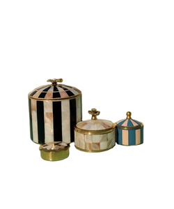New Arrival Mother of Pearl Trinket <b>Box</b> Set Decorative Jewelry Storage Round Organizer Luxury Home Decor <b>Gift</b> Premium Case - Product Image 1