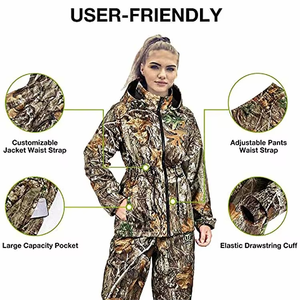 Veste polaire imperméable et ensemble de tenue de chasse pour femme, camouflage biomimétique jungle, pour la chasse aux oiseaux aquatiques et en montagne - Product Image 2