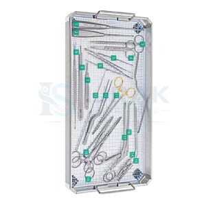Bandeja para Instrumentos Quirúrgicos, Juego de Instrumentos de Cirugía General, Caja de Esterilización Metálica para Hospital y Clínica - Product Image 3