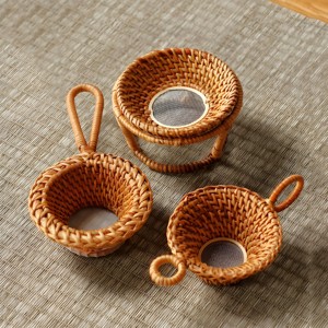 Mesh Rattan Strainers Tea Drinking Sifter Colander Sieve Flour Filter Strainer <b>Kitchen</b> <b>Accessories</b> Made in Vietnam - Product Image 5