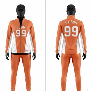 TAISON SPORTS Survêtement de hockey sur gazon imperméable à capuche en polyester/nylon interlock 300g, bleu ciel marine, personnalisable par transfert thermique - Product Image 1
