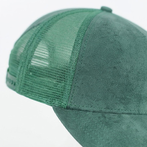 Green Mesh Trucker <b>Hat</b> 6-Panel Adjustable Unisex Casual Cap Spring <b>Summer</b> Style - Product Image 6
