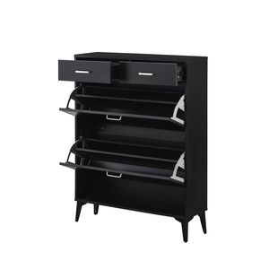 Scarpiera Moderna Autoportante con 2 Cassetti Ribaltabili, Organizzatore di Grandi Dimensioni con 2 Cassetti - Product Image 5