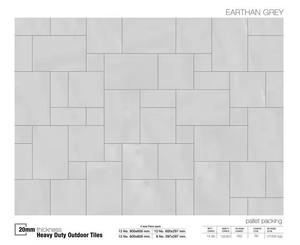 Dalles de pavage extérieures en porcelaine émaillée foncée Earthan, 20 mm d'épaisseur, modernes, résistantes, rectifiées, 600x900 mm, pour allées et garages - Product Image 4