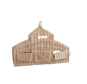 Rangement en rotin naturel durable pour jouets d'enfants, avec portes décoratives et motifs de tressage complexes, parfait pour - Product Image 1