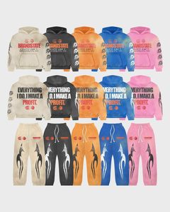 Conjunto Deportivo Rosa Tie Dye Brandstate Profit Dept |   Todo lo que hago, lo hago con ganancias: Sudadera con capucha y pantalones con cremallera |   Conjunto de Ropa Urbana - Product Image 5