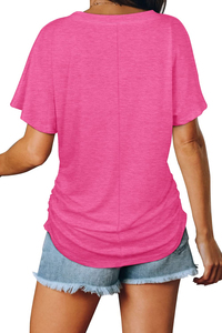 T-shirts en toile de haute qualité pour femmes, col en V, sublimation, grandes tailles, respirants, anti-boulochage, prix de gros du fabricant - Product Image 6