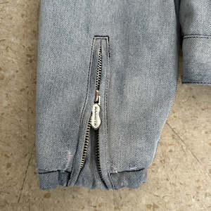 Abrigo vaquero informal vintage de otoño-invierno para hombre, 100% algodón, efecto desgastado por el sol, con cinturón y cuello alto, cremallera, estilo urbano, OEM - Product Image 5