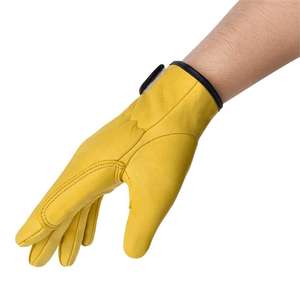 Fabricants directs d'usine, gants de travail en cuir de qualité supérieure, couleurs et designs demandés par les clients, gants de travail en cuir résistants. - Product Image 3