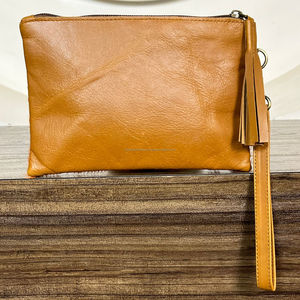 2026 New Arrival Wholesale Green Metallic Hair On Hide Leather <b>Wristlet</b> Clutch for Women's Design Clutch Perfect for Travel Use - Product Image 5