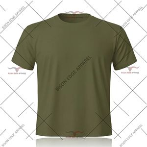 T-shirt uni à col rond pour homme, personnalisé, 100 % polyester, manches courtes, décontracté, OEM, anti-plis, imprimé par transfert thermique, coupe classique - Product Image 2