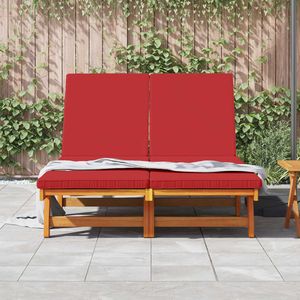 Tumbona Reclinable de Madera Maciza de Acacia 125 x 200 x 84 cm Marrón - Para Relajación al Aire Libre - Product Image 3