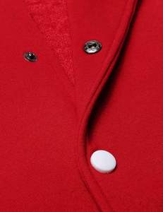 Blousons universitaires en laine personnalisés à col montant pour hommes, style urbain, avec manches en cuir et logo brodé sur le devant – En promotion - Product Image 6