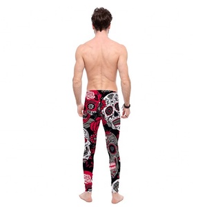 Quick Dry High Quality Customized Logo Printing Outdoor Compression Wear Men Mid Waist Tight <b>Leggings</b> - Product Image 5