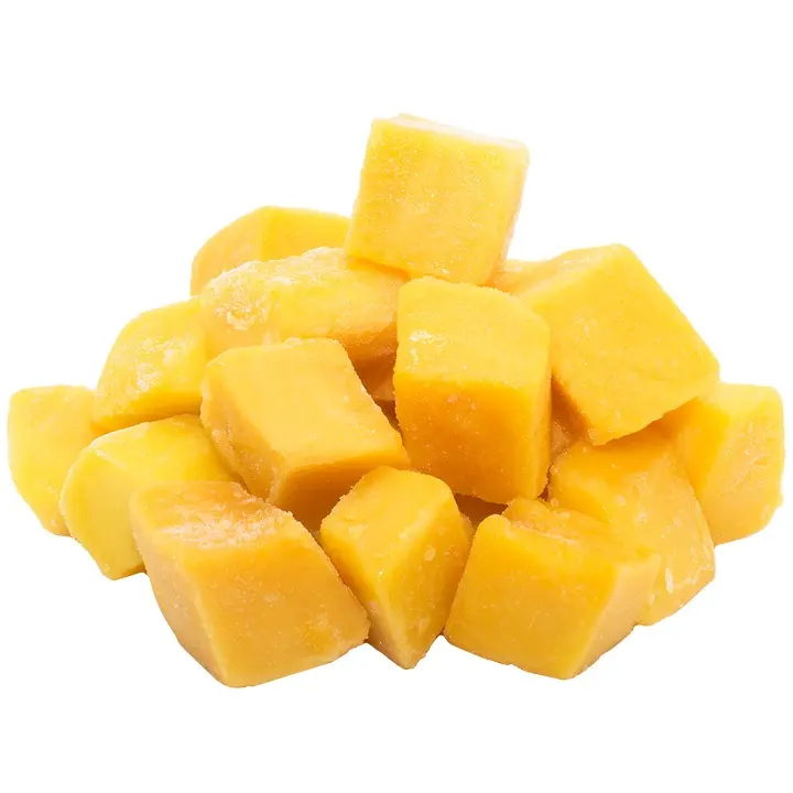 I mango congelati di alta qualità utilizzati per preparare i dessert non contengono conservanti