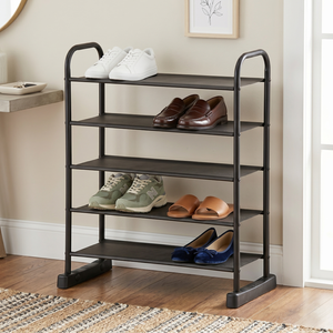 OEM Quality 6 Tier Iron Shoe Rack Modern Design Home Storage DIY Living Room Furniture Freestanding From Taiwan Manufacturer - Product Image 1
