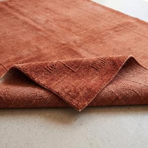 Terracotta Moroccan Style Classic Hand Knotted Wool Area Rug Minimalist Floral Border Pattern Living Room Carpet Fringe - Product Image 6
