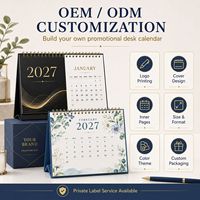 Kişiselleştirilmiş 2027 Masa Takvimi Toptan Yüksek Kaliteli Ayaklı Spiral Masa Takvimi Ofis Masaüstü Planlayıcısı İş Hediyesi için