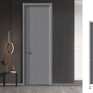 Portes en bois composite WPC personnalisées pour hôtels et appartements, portes intérieures en polymère, portes de salle de bain d'hôtel, portes en plastique composite. - Product Image 1