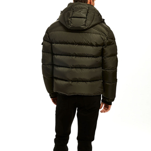 Ultralight Wave Quilt Puffer <b>Jacket</b> Men's Hooded Seafoam Green Bubble Coat Athletic Style Feather Down Filler Breathable <b>Jackets</b> - Product Image 6