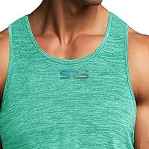 Camiseta sin mangas para hombre, de tela tejida transpirable, para entrenamiento de verano, estampada, de secado rápido, estilo casual para gimnasio, venta al por mayor, la mejor camiseta sin mangas - Product Image 3