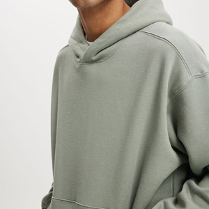 Sweat à capuche décontracté pour homme 100 % coton 500 g/m² coupe ample en maille française, polaire OEM à fort volume, séchage rapide et respirant pour l'hiver - Product Image 4