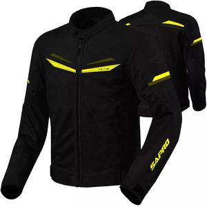 Veste d'été de moto pour hommes avec fermeture éclair de ventilation Armure approuvée CE et doublure imperméable détachable - Product Image 2
