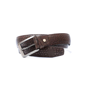 Cinturones de Cuero Genuino de Vaca Marrón de Primera Calidad para Hombre, Elegantes, Duraderos, Ajustables, Suministro al por Mayor OEM Personalizado - Product Image 1