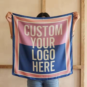 ผ้าพันคอสี่เหลี่ยมพิมพ์ลายตามสั่ง เนื้อผ้าคล้ายผ้าไหม แฟชั่นฮิญาบ ผ้าคลุมศีรษะ ผลิตภัณฑ์สั่งทำพิเศษ รับผลิตแบบ OEM ODM ผู้ผลิตสิ่งทอตามสั่ง - Product Image 6