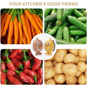 Set di 2 Spazzole per Pulire Patate e Funghi, Spazzola per Lavaggio Frutta e Verdura, Strumento per la Pulizia degli Alimenti - Product Image 5