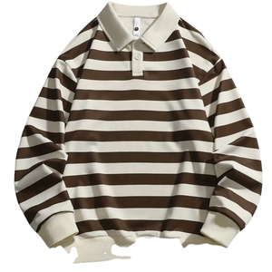 Camiseta Polo de Manga Larga para Hombre, Multicolor y con Diversos Diseños, Estilo Rugby Casual, Personalizable - Product Image 6