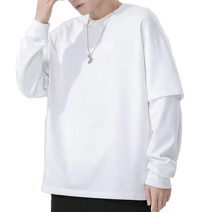 เสื้อยืดสีเขียวทรงโอเวอร์ไซส์แบบยูนิเซ็กซ์ แขนยาวสีขาว คอกลม ทรงลำลอง ผ้าเจอร์ซีย์ 300 GS ผ้าฝ้าย 100% เป็นมิตรกับสิ่งแวดล้อม ระบายอากาศได้ดี - Product Image 2